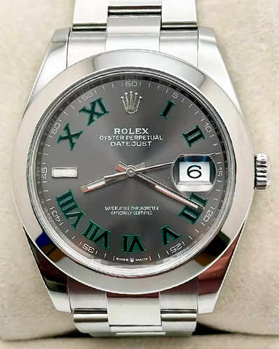 2019 Rolex Datejust "Wimbledon" 41MM Slate Dial Oyster Bracelet (126300)