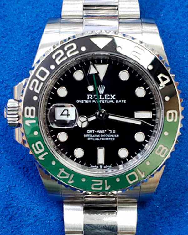 2022 Rolex GMT-Master II "Sprite" 40MM Black Dial Oystersteel Bracelet (126720VTNR)