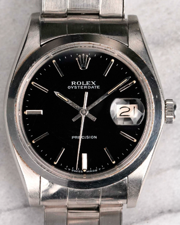 Rolex Oyster Precision 34MM Black Dial Oyster Bracelet (6694)