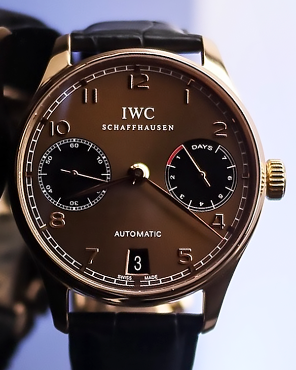 2013 IWC Schaffhausen Portuguese Automatic 42MM Brown Dial Leather Strap (IW500124)