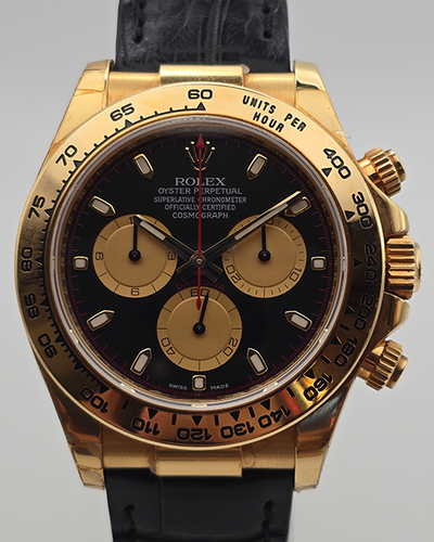 2016 Rolex Cosmograph Daytona "Paul Newman" 40MM Black Dial Leather Strap (116518)