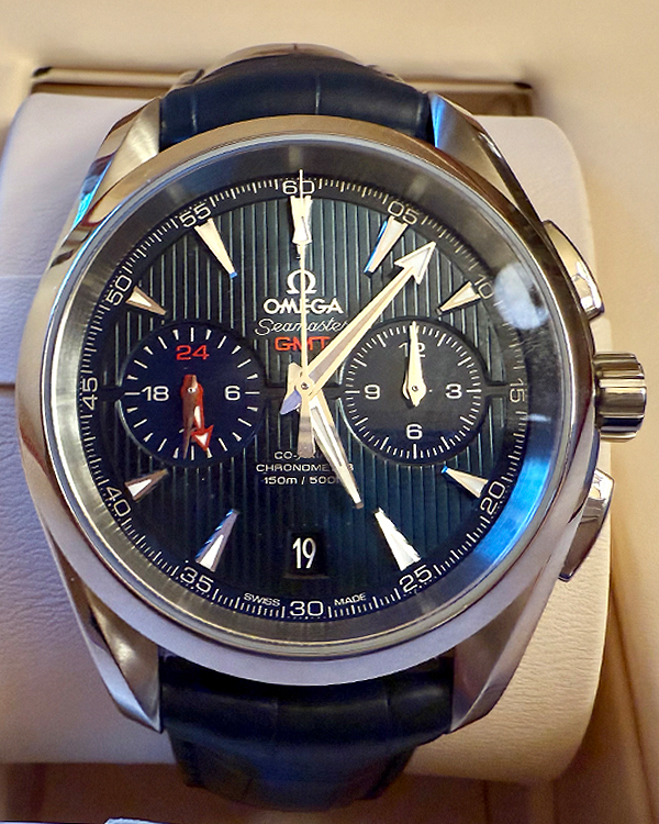 2024 Omega Seamaster Aqua Terra 150M GMT 43MM Blue Dial Leather Strap (231.13.43.52.03.001)