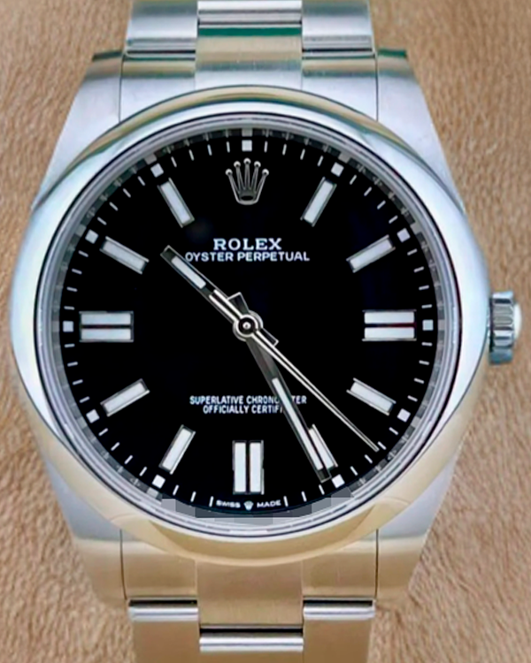 2022 Rolex Oyster Perpetual 41MM Black Dial Oyster Bracelet (124300)