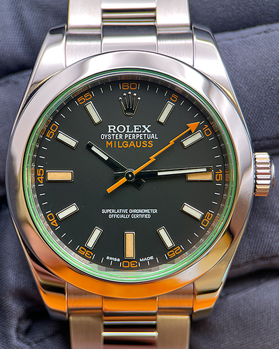 2014 Rolex Milgauss 40MM Black Dial Oyster Bracelet (116400GV)