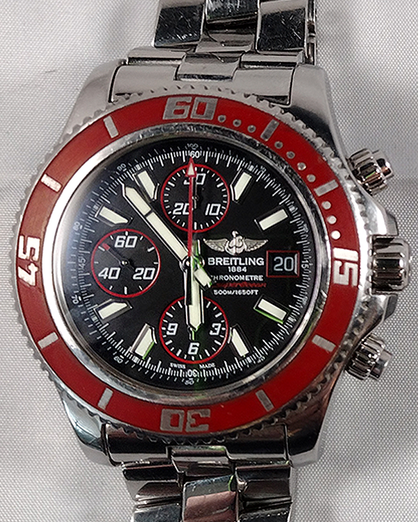 Breitling Superocean Chronograph II 44MM Black Dial Steel Bracelet (A13341X9-BA81-163A)