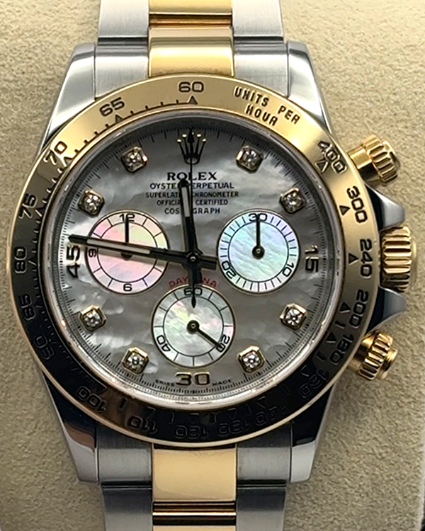 2017 Rolex Cosmograph Daytona 40MM Mother Of Pearl Dial Two-Tone Oyster Bracelet (116503)
