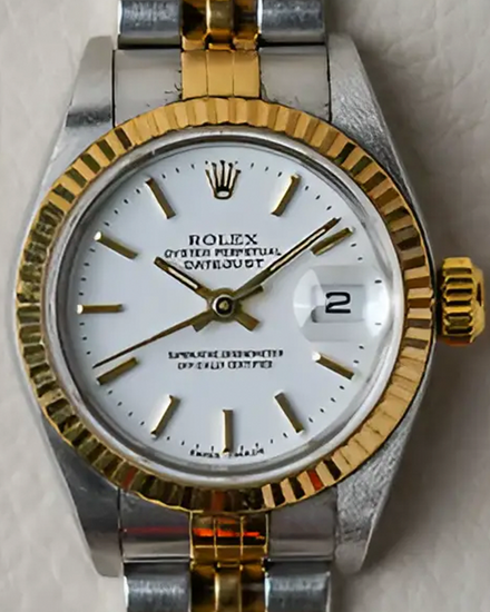 2004 Rolex Lady-Datejust 26MM White Dial Two-Tone Jubilee Bracelet (79173)