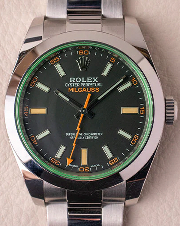 2021 Rolex Milgauss 40MM Black Dial Oyster Bracelet (116400GV)