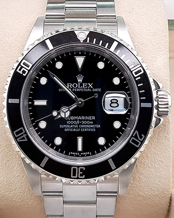 Rolex Submariner Date 40MM Black Dial Oyster Bracelet (16610)