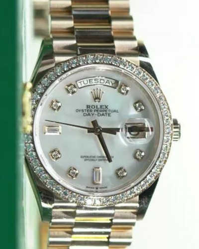 2022 Rolex Day-Date 36MM Mother of Pearl Dial Rose Gold President Bracelet (128345RBR)