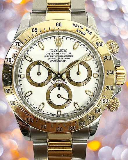 2004 Rolex Cosmograph Daytona 40MM White Dial Two-Tone Oyster Bracelet (116523)