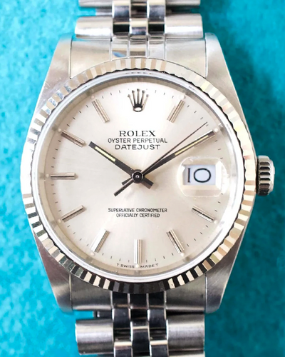 Rolex Datejust 36MM Silver Dial Steel Jubilee Bracelet (16234)