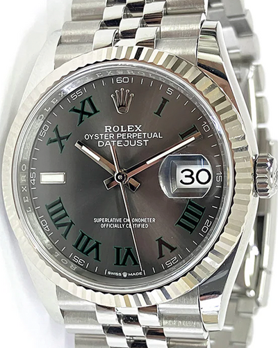 2023 Rolex Datejust "Wimbledon" 36MM Slate Dial Jubilee Bracelet (126234)