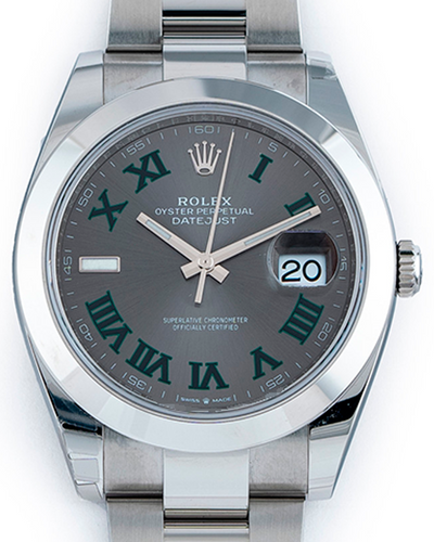 2024 Rolex Datejust "Wimbledon" 41MM Slate Dial Oyster Bracelet (126300)