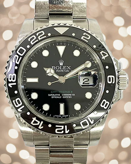 2011 Rolex GMT-Master II 40MM Black Dial Oyster Bracelet (116710LN)