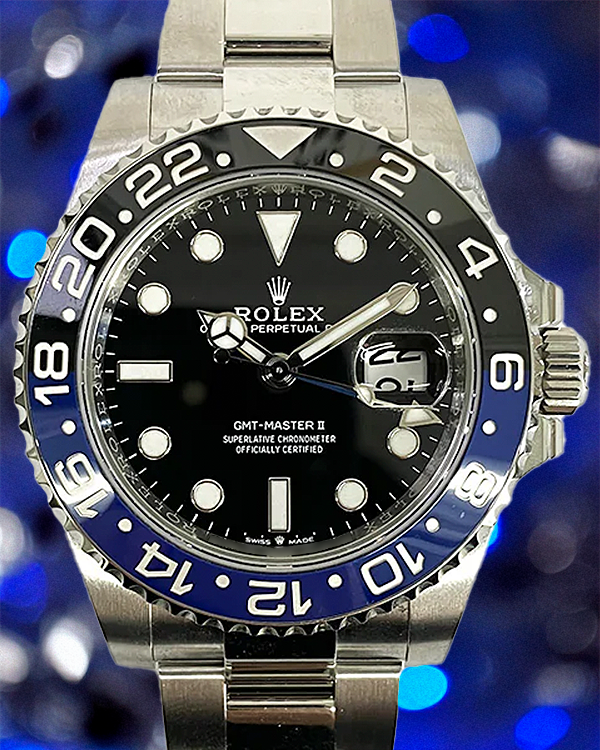 2022 Rolex GMT-Master II "Batman" 40MM Black Dial Oyster Bracelet (126710BLNR)
