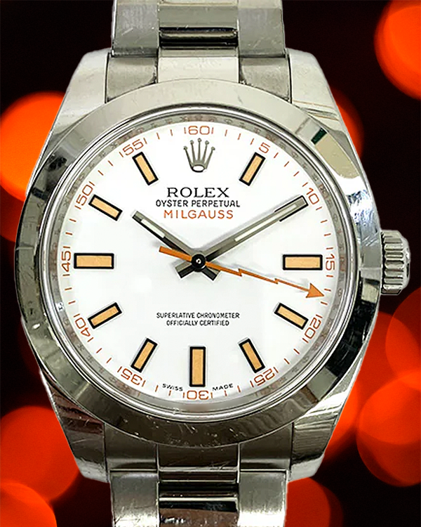 2013 Rolex Milgauss 40MM White Dial Oyster Bracelet (116400)