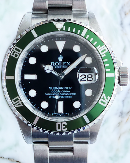 2008 Rolex Submariner Date "Kermit" 40MM Black Dial Oyster Bracelet (16610LV)