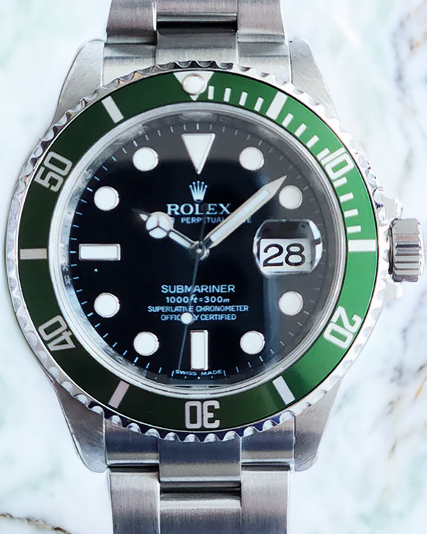 2008 Rolex Submariner Date "Kermit" 40MM Black Dial Oyster Bracelet (16610LV)