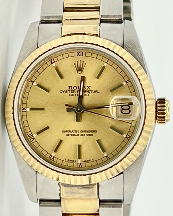 1990 Rolex Datejust 31MM Champagne Dial Two-Tone Oyster Bracelet (68273)