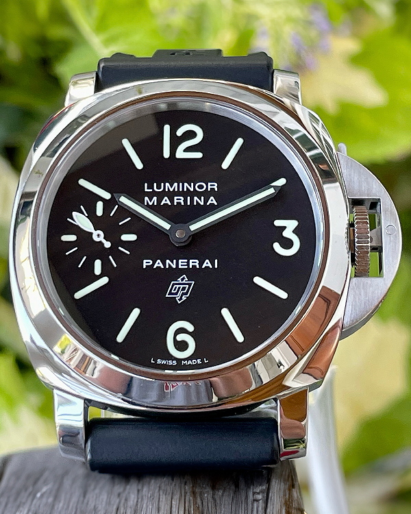 2012 Panerai Luminor Marina 44MM Black Dial Rubber Strap (PAM00005)