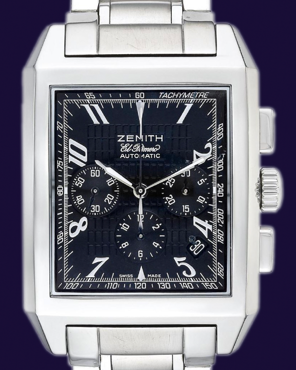 Zenith Grande Port Royal El Primero 51x36MM Black Dial Steel Bracelet (03.0550.400)