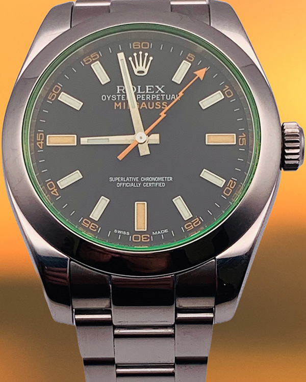 Rolex Milgauss 40MM Black Dial Oyster Bracelet (116400GV)