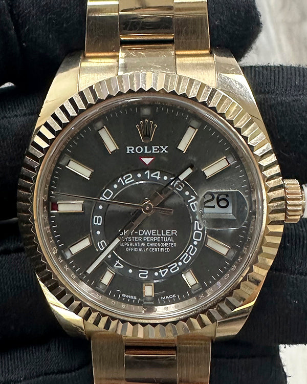 Rolex Sky-Dweller 42MM Everose Gold Rhodium Dial (326935)