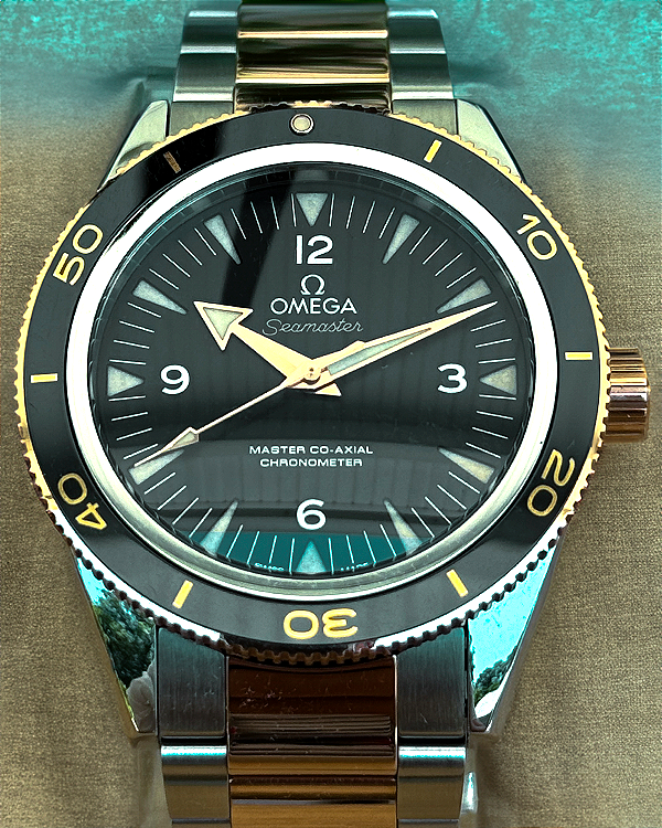 2014 Omega Seamaster 300 41MM Black Dial Two-Tone Bracelet (233.20.41.21.01.001)