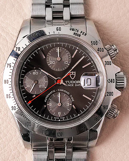2006 Tudor Prince Date Chronograph 40MM Grey Dial Steel Bracelet (79280)