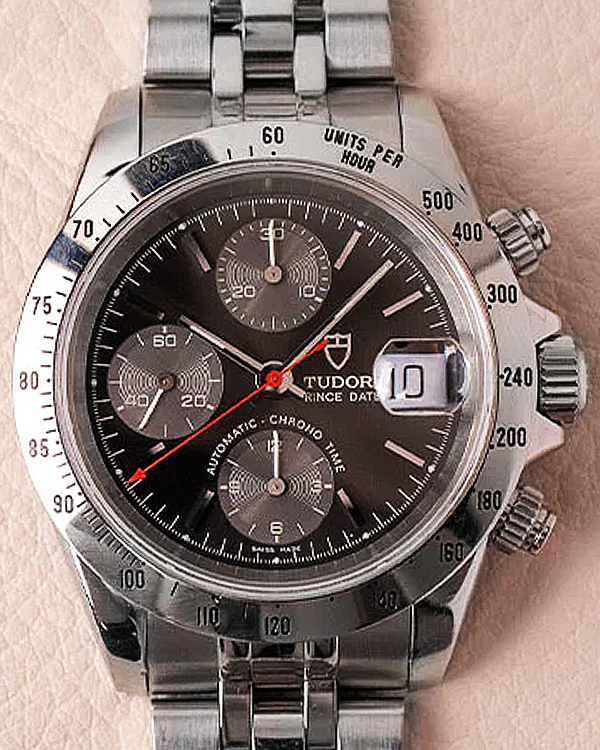 2006 Tudor Prince Date Chronograph 40MM Grey Dial Steel Bracelet (79280)