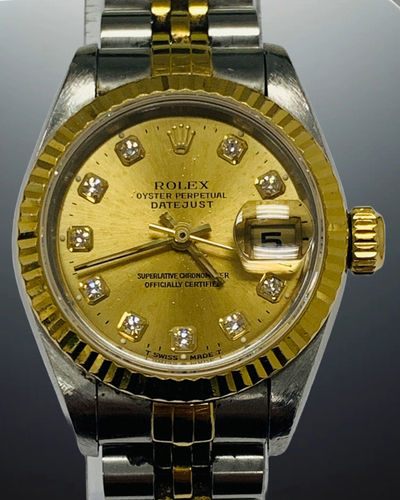 Rolex Lady-Datejust 26MM Champagne Dial Two-Tone Jubilee Bracelet (69173)