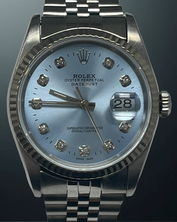 Rolex Datejust 36MM Aftermarket Blue Dial Jubilee Bracelet (16234)