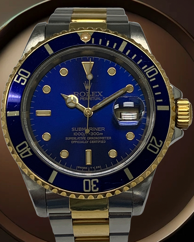 Rolex Submariner Date "Bluesy" 40MM Blue Dial Two-Tone Bracelet (16613)