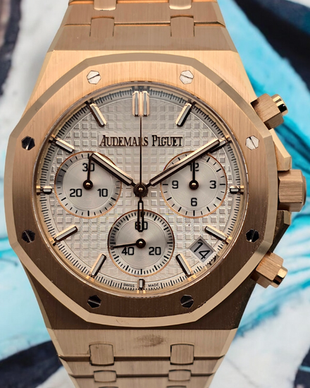 2022 Audemars Piguet Royal Oak Chronograph 50th Anniversary S.E. 41MM Silver Dial Rose Gold Bracelet (26240OR.OO.1320OR.03)
