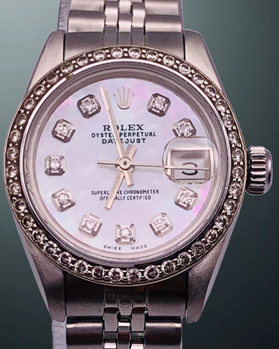 Rolex Lady-Datejust 26MM Mother of Pearl Dial Jubilee Bracelet (69240)