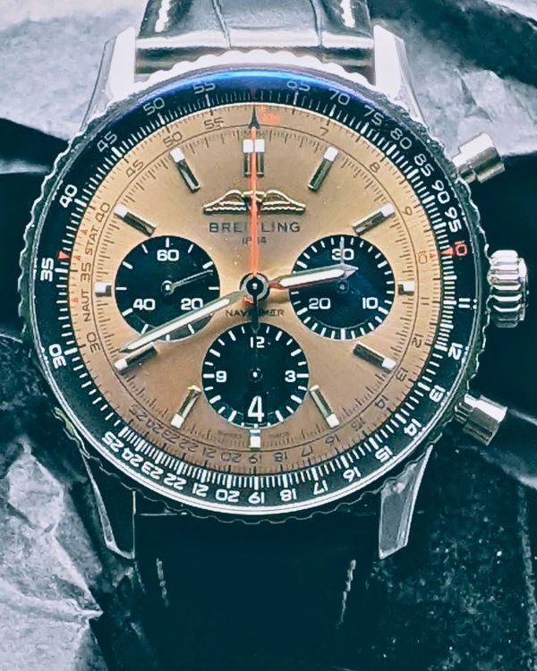 2022 Breitling Navitimer B01 Chronograph 43MM Steel Strap Copper Dial (AB0138)