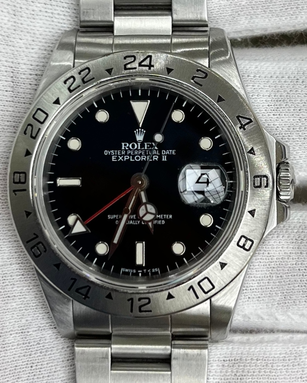 Rolex Explorer II 40MM Steel Black Dial (16570)