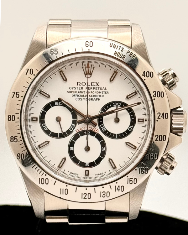 1999 Rolex Daytona Zenith 40MM White Dial Steel Bracelet (16520)