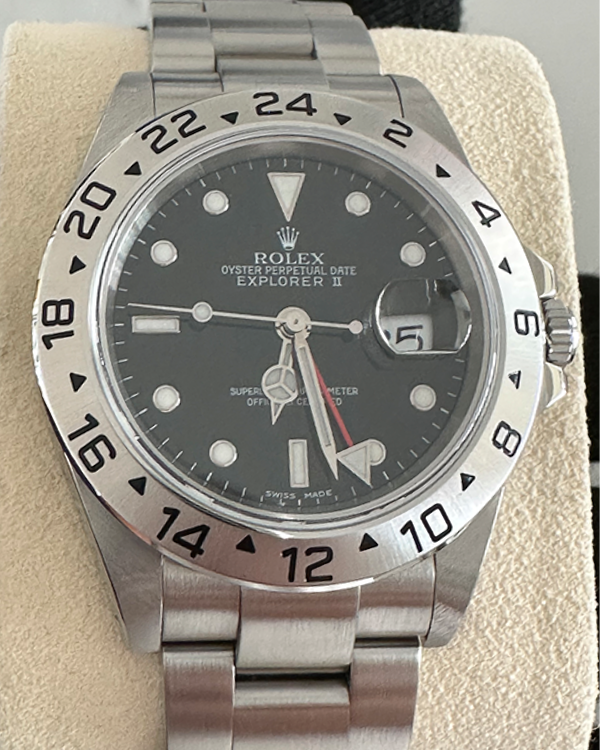 2002 Rolex Explorer II 40MM Black Dial Steel Bracelet (16570)