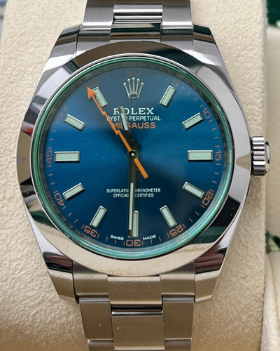 2022 Rolex Milgauss 40MM Blue Dial Oyster Bracelet (116400GV)