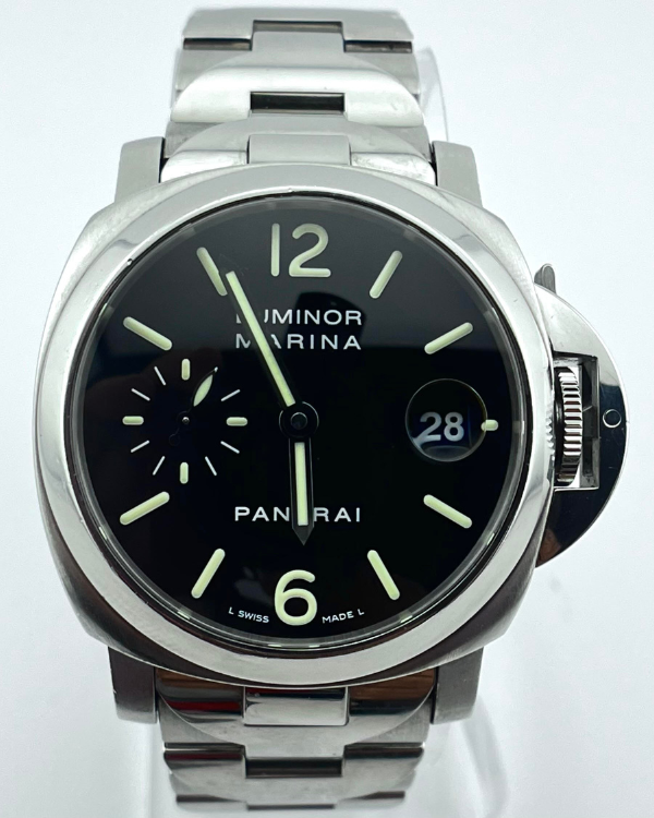 Panerai Luminor Marina Automatic 40MM Steel Bracelet Black Dial (PAM00050)