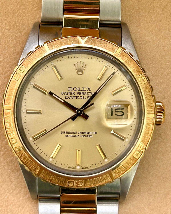 Rolex Datejust Turn-O-Graph "Thunderbird" Vintage 36MM Champagne Dial Two-Tone Bracelet (16253)