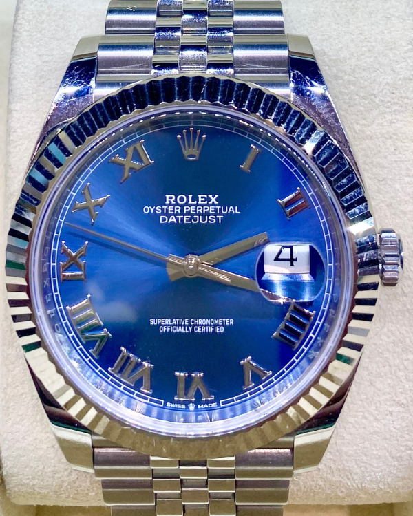 2020 Rolex Datejust 41MM Blue Dial Oystersteel Jubilee Bracelet (126334)