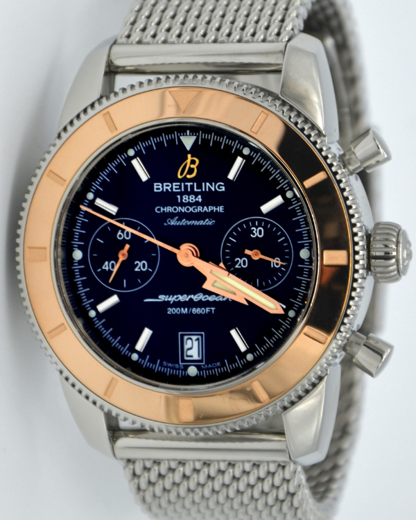 2016 Breitling Superocean Heritage Chronograph 44MM Black Dial Steel Bracelet (U2337012/BB81)