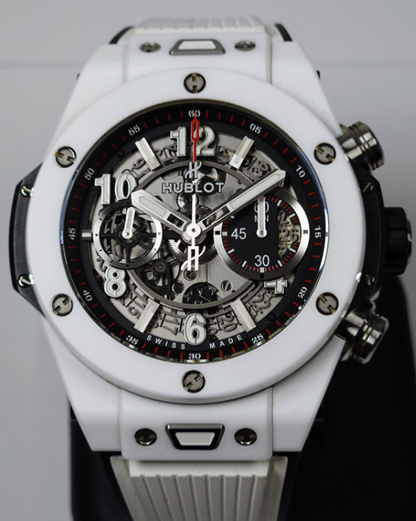 2017 Hublot Big Bang Unico 45MM Skeleton Dial Rubber Strap (411.HX.1170.RX)