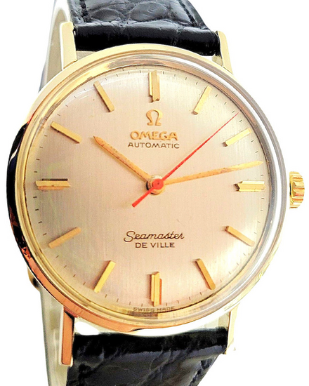 Omega Seamaster DeVille 34.2MM White Dial Aftermarket Leather Strap (LL6590-1)