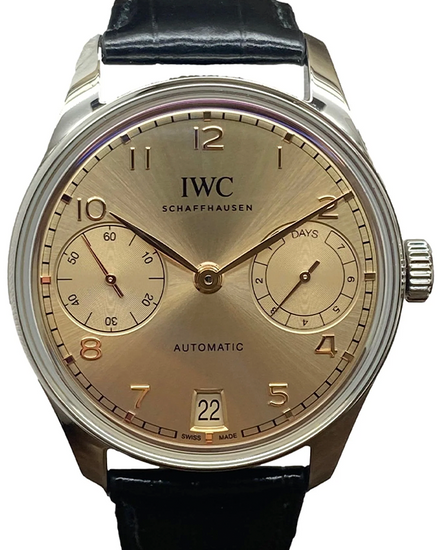2024 IWC Schaffhausen Portugieser 42.4MM Beige Dial Leather Strap (IW501705)