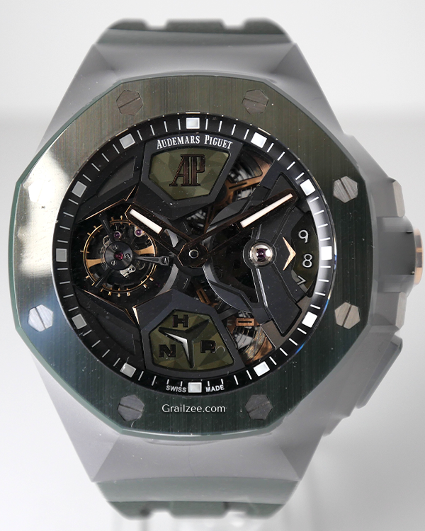 Audemars Piguet Royal Oak Concept Flying Tourbillon GMT 44MM Skeleton Dial Rubber Strap (26589IO.OO.D056CA.01)