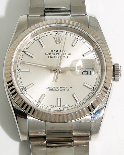 Rolex Datejust 36MM Silver Dial Oyster Bracelet (116234)